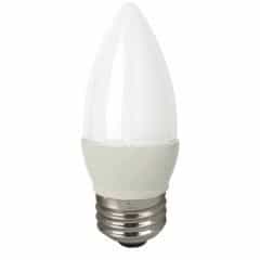 4W Dimmable LED Bulb, Frosted Blunt Tip, 2700K