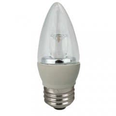 4W LED B11 Bulb, Blunt Tip, Dimmable, E26, 200 lm, 120V, 2700K, Clear
