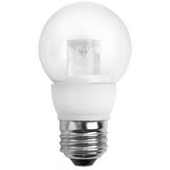 TCP Lighting 4W LED G16 Bulb, Dimmable, E26, 280 lm, 120V, 2700K, Clear