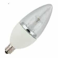 TCP Lighting 5W LED B11 Bulb w/ Silver, Dimmable, E12, 300 lm, 120V, 2400K, Clear