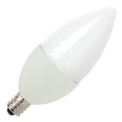 TCP Lighting 5W LED B11 Bulb, Dimmable, Blunt Tip, E12, 300 lm, 120V, 2700K, Frosted