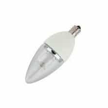 TCP Lighting 5W LED B11 Bulb w/ Silver, Dimmable, E12, 300 lm, 120V, 2700K, Clear
