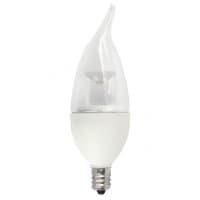 5W LED F11 Bulb, Flame Tip, Dimmable, E12, 300 lm, 120V, 2700K, Clear