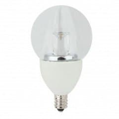 5W Dimmable LED Bulb, Candelabra G16 Globe, 2700K