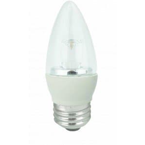5W LED B11 Bulb, Dimmable, Blunt Tip, E26, 300 lm, 120V, 2700K, Clear