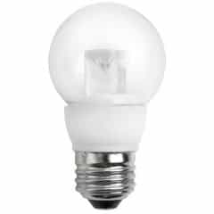 TCP Lighting 5W LED G16 Bulb, Dimmable, E26, 350 lm, 120V, 2700K, Clear