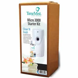 Timemist 3000 Shot Micro Starter Kit, Clean and Fresh, White/Gray