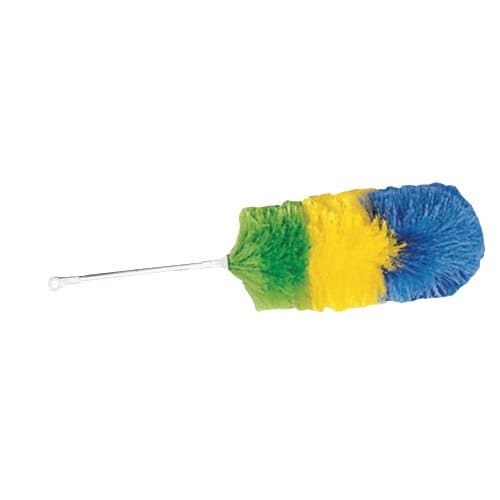 Multi-Color Polywool Duster w/ 51 in. White Plastic Extension Handle