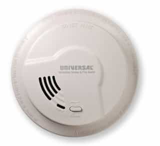 USI Ionization Smoke & Fire Alarm, Large Ring, 9V Battery Run