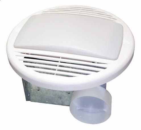 Bathroom Exhaust Fan w/ Custom-Designed Motor & Light, 60 Sq. Ft, 50 CFM