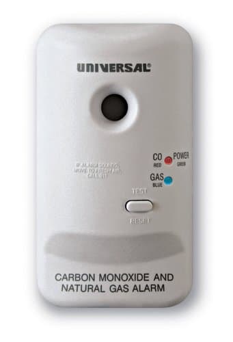 Carbon Monoxide & Natural Gas Alarm, 120V AC Plug In