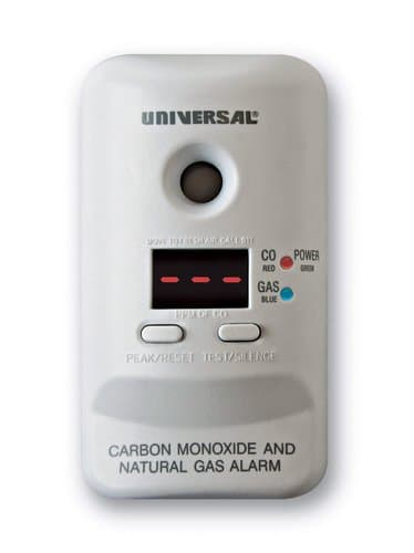 120V Plug-In Carbon Monoxide & Natural Gas Alarm w/ LED Display