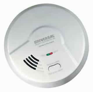 Ionization Smoke and Fire Alarm, 9V Battery Operated