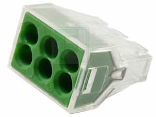 Wago Green 6-Port Pushwire Connectors For Grounding & Bonding