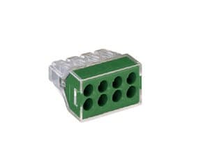 Wago Green 8-Port Pushwire Connectors For Grounding & Bonding