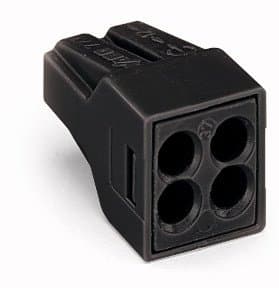 Black 4-Port Pushwire Connectors