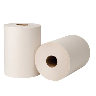 EcoSoft Green Seal Universal Roll Towels, Natural White