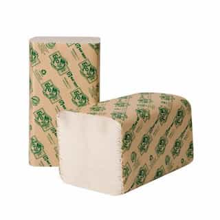 Wausau EcoSoft Green Seal Folded Towels, 9 x 10, Natural White, 250/Pack, 16 Packs/Carton