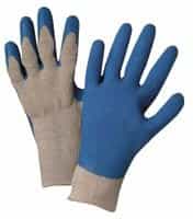 West Chester Medium Blue/Gray Latex Coated Cotton Gloves
