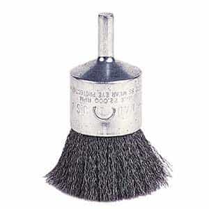 Weiler 1" Crimped Wire End Brush for Wire Size .006"