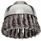 3.5" Crimped Wire Cup Brush with .014" Bristle Diameter