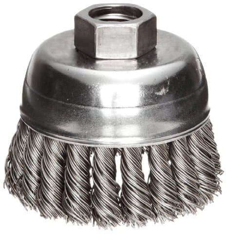 Weiler 2-3/4" Single Row Wire Cup Brush with .02 Bristle Diameter