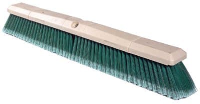 18" Flagged Green Synthetic Perma Sweep Floor Brush