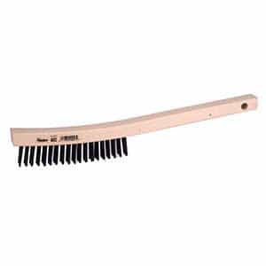 Curved Handle Hand Wire Scratch Brush with .012 Bristle Diameter