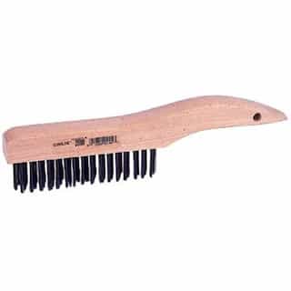 Shoe Handle Hand Wire Scratch Brush with .012 Bristle Diameter