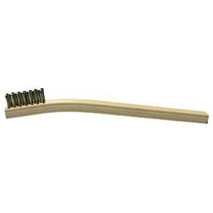 Weiler Small Hand Wire Scratch Brush with Stainless Steel Bristles