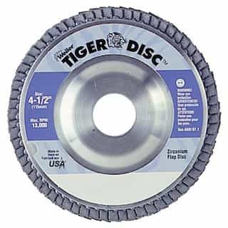 Weiler 4.5" Tiger Disc Abrasive Flap Disk 60 Grit