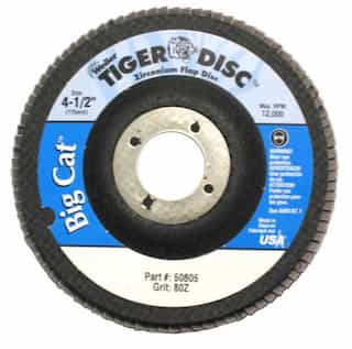 Weiler 4.5" Big Cat Abrasive Flap Disk 80 Grit