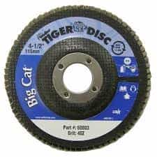 Weiler 4-1/2" Big Cat Abrasive Flat Flap Disc with 40 Grit