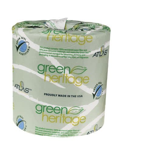 Green Heritage 2-Ply Bathroom Tissue, 4.5 in X 3.1 in, Case of 96