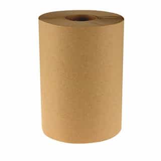 Brown 8 in. Wide Nonperforated 1-Ply Hardwound Towel Roll, 600-ft.