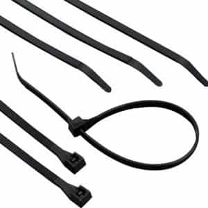 7.5" UV and Weather Resistant Cable Tie, Black Color, 50lb, 100/Pack