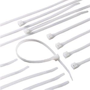4" Cable Ties, Natural Color, 18lb, 100/Pack