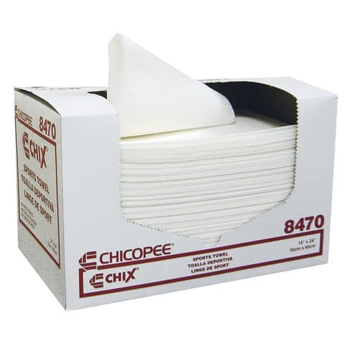Chicopee White Light-Duty Soft Absorbent Sports Towel 14X24