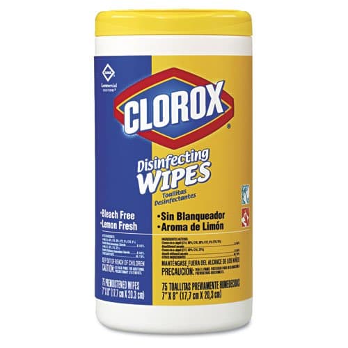 Clorox Lemon Fresh Scent Disinfecting Wipes in Canister 75 ct