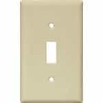 1 Gang Toggle Switch Wall Plate-Mid Size, Ivory