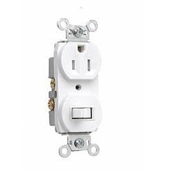 15 Amp Switch & Outlet Combo, Almond