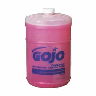 GOJO Pink Antimicrobial Lotion Soap in Flat-Top Gallon Container