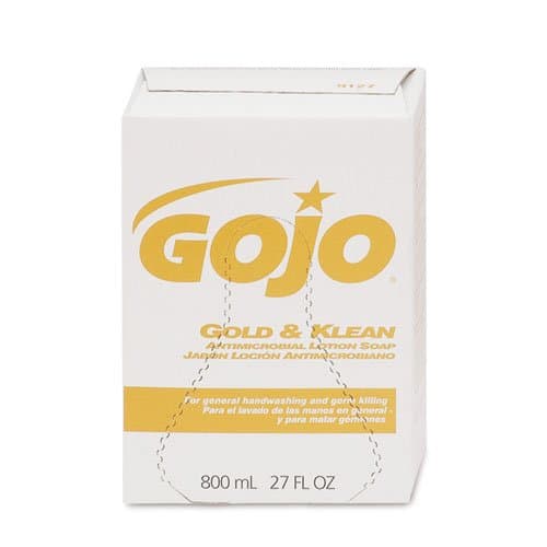 GOJO Bag-in-Box Gold & Klean Antimicrobial Lotion Soap 800 mL Refills