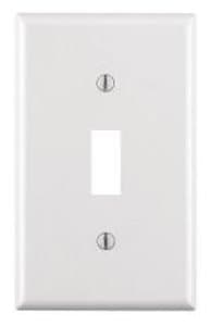 GP 1-Gang Plastic Toggle Switch Wall Plate, White