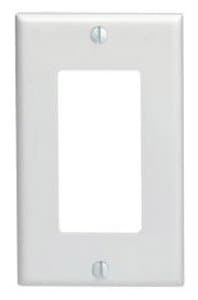 GP 1-Gang Plastic Rocker Switch Wall Plate, White