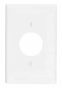 1-Gang Plastic Receptacle Wall Plate, White