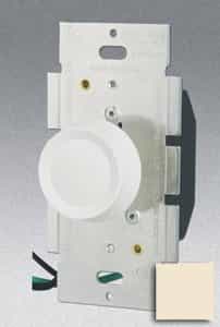 GP Single Pole 600W Rotary Dimmer w/ Push On/Off Switch, Almond
