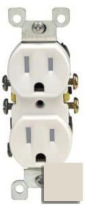 15 Amp Self Grounding Tamper Resistant (TR) Receptacle Outlet, Almond