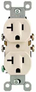 20 Amp Self Grounding Tamper Resistant (TR) Receptacle Outlet, Almond