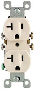 GP 20 Amp Self Grounding Tamper Resistant (TR) Receptacle Outlet, Almond